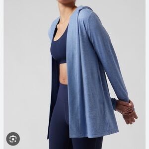 Athleta Uptempo Hoodie Wrap Blue Size Small